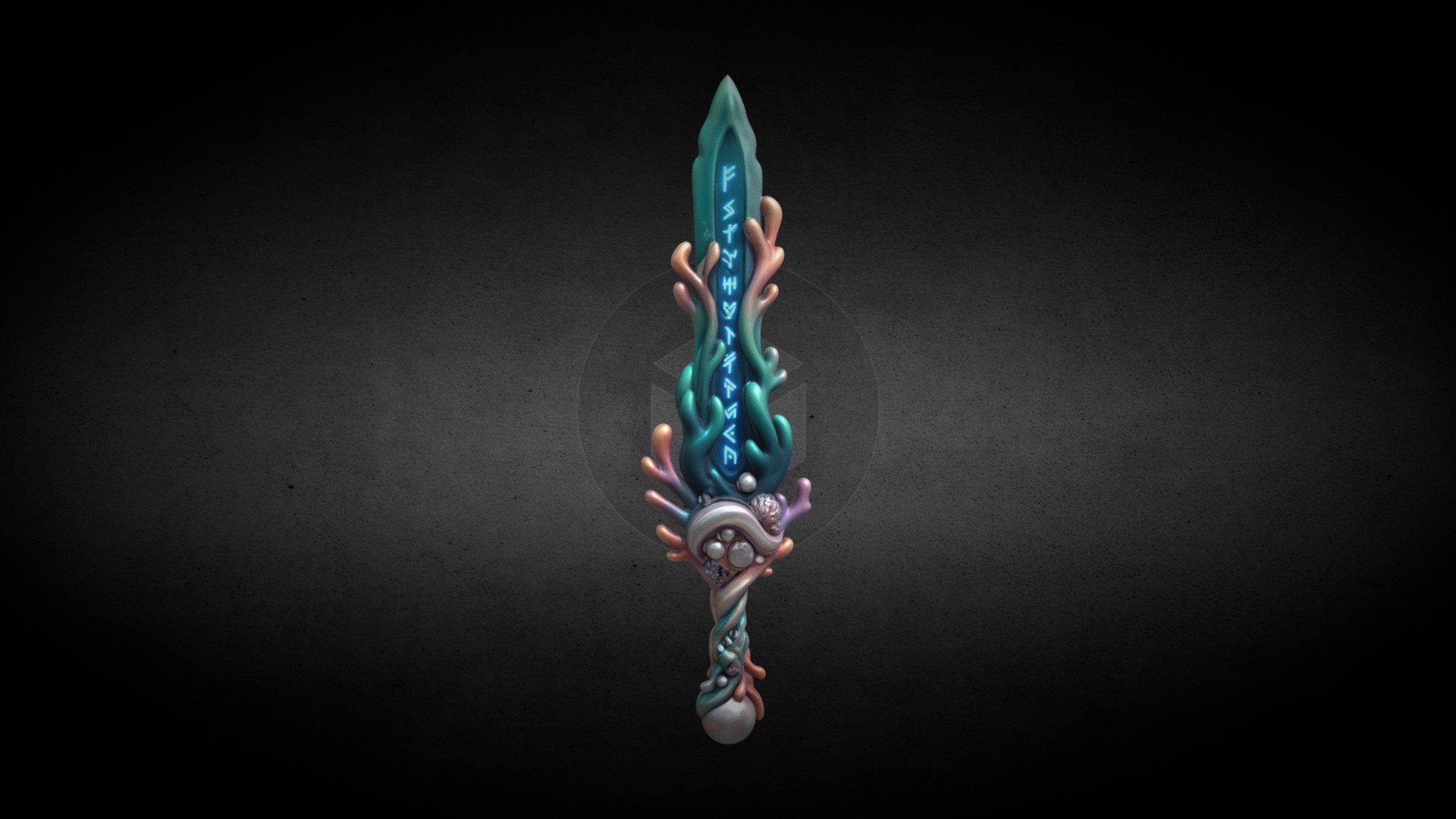 Azure Coral Dagger - 3D model by lptechrasika [30d0602] - Sketchfab