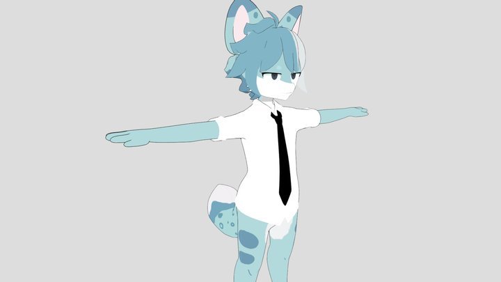 Blue Cat 3D Model