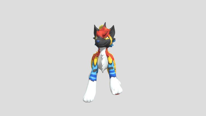 Colorful Canine Fantasy 3D Model