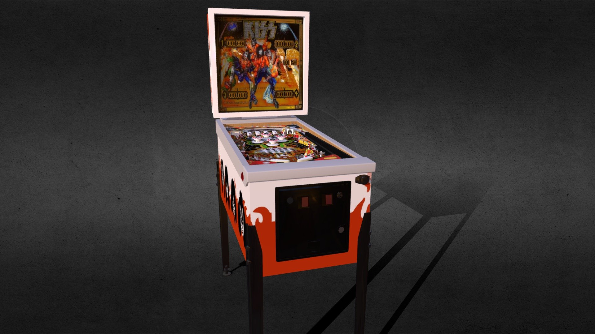 Kiss Pinball Machine 3D model by Chad Brocker (cbrocker) [30d24eb