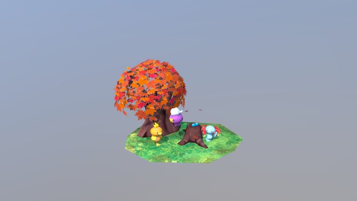 Low Poly Island 3D Model