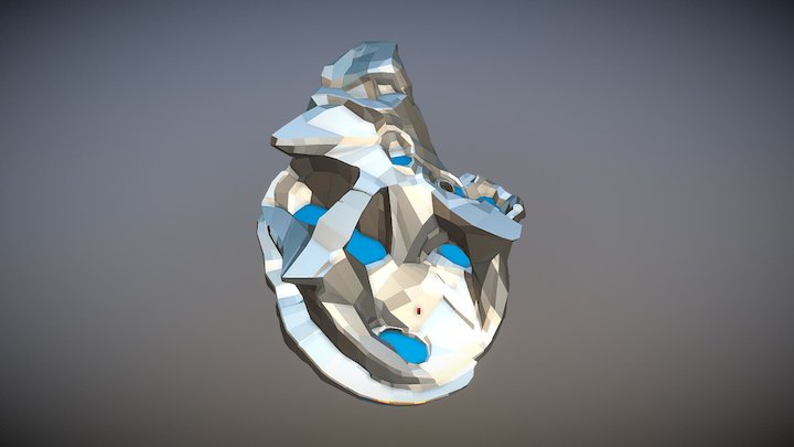 Low poly aesthetic mountain top (version 8, v2) 3D Model