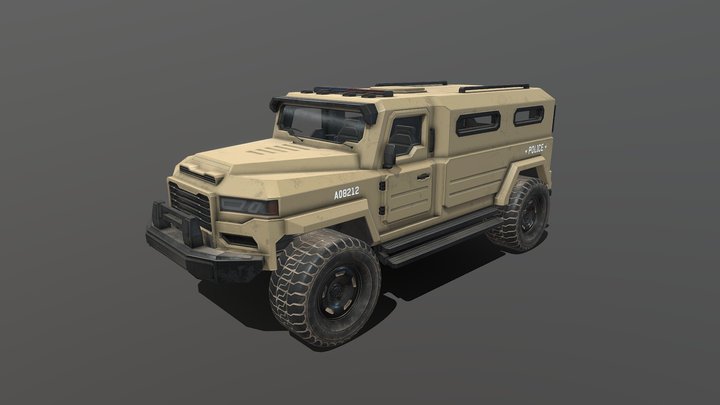 APC Military Police Vehicle 3D Model
