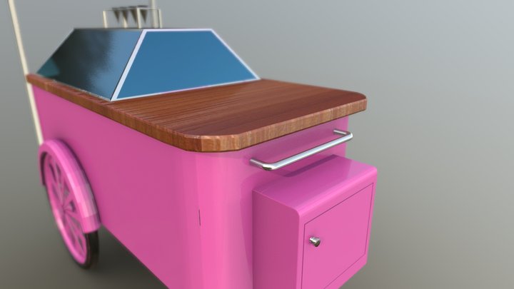 IceCream Cart 3D Model
