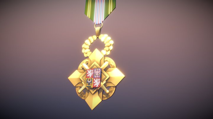 State Defence Cross of the Czech Republic 3D Model