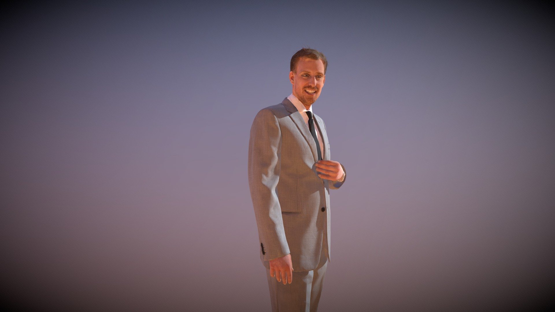 Elegant Business Man Michael Standing Listening
