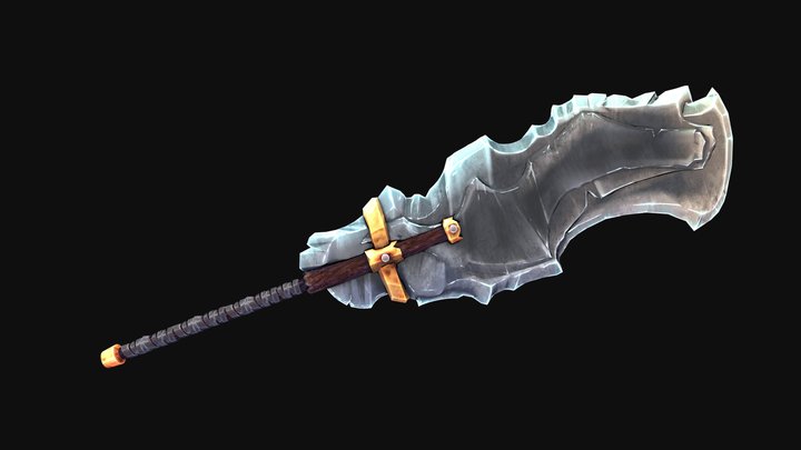 Barbarian stone sword_Styliced 3D Model