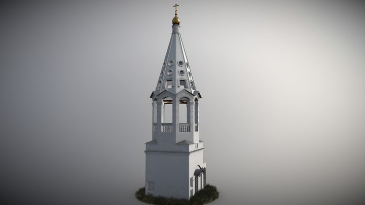 Small bell tower from the Russian hinterland 3D Model