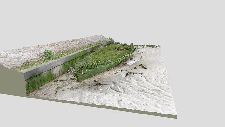 REMAINS OF THAMES BARGE AT NORTH WOOLWICH 3D Model