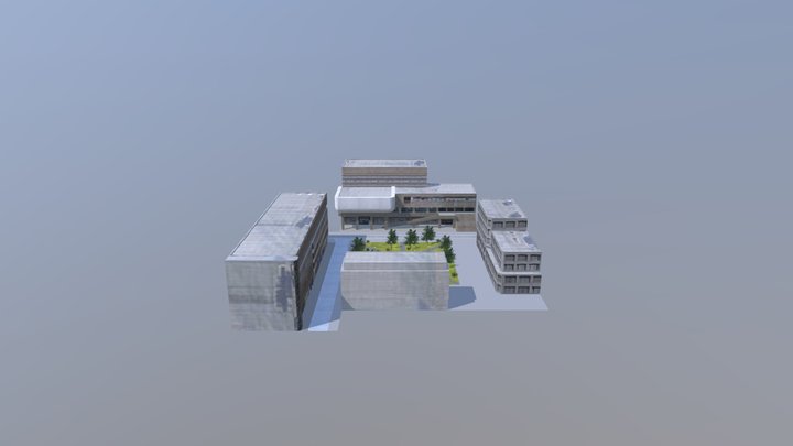 Ústí nad Labem - Park Blok 004 3D Model