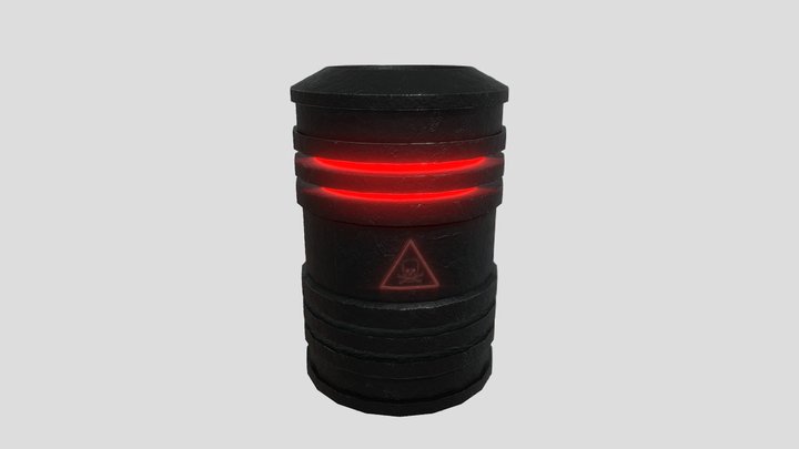 Sci-Fi Barrel 3D Model