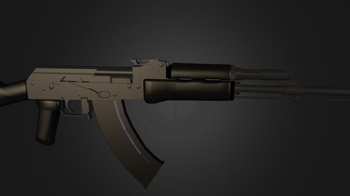 Low-poly AKM 3D Model