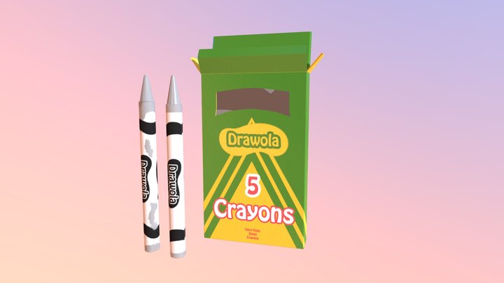 Craft Wars Crayon 3D Model