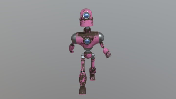 Rustic Cyclops Robot 3D Model