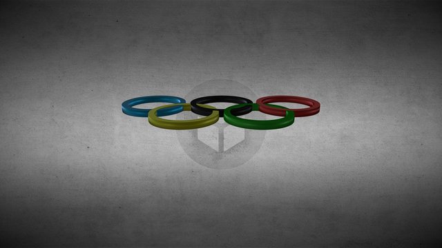 Olympic Games Symbol +Materials 3D Model