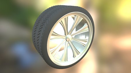 Tire And Rim 001 3D Model