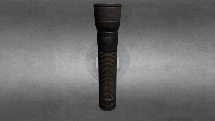 Old Flashlight 3D Model