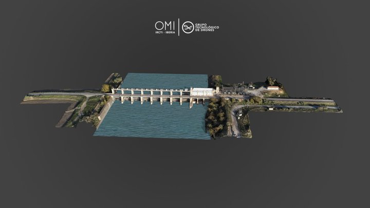 [3D] Central Hidroeléctrica Cantillana (Sevilla) 3D Model