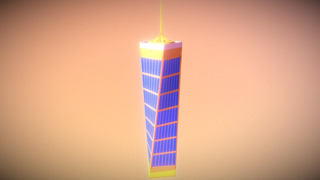 Low Poly Skyscraper - Game-Ready Modular