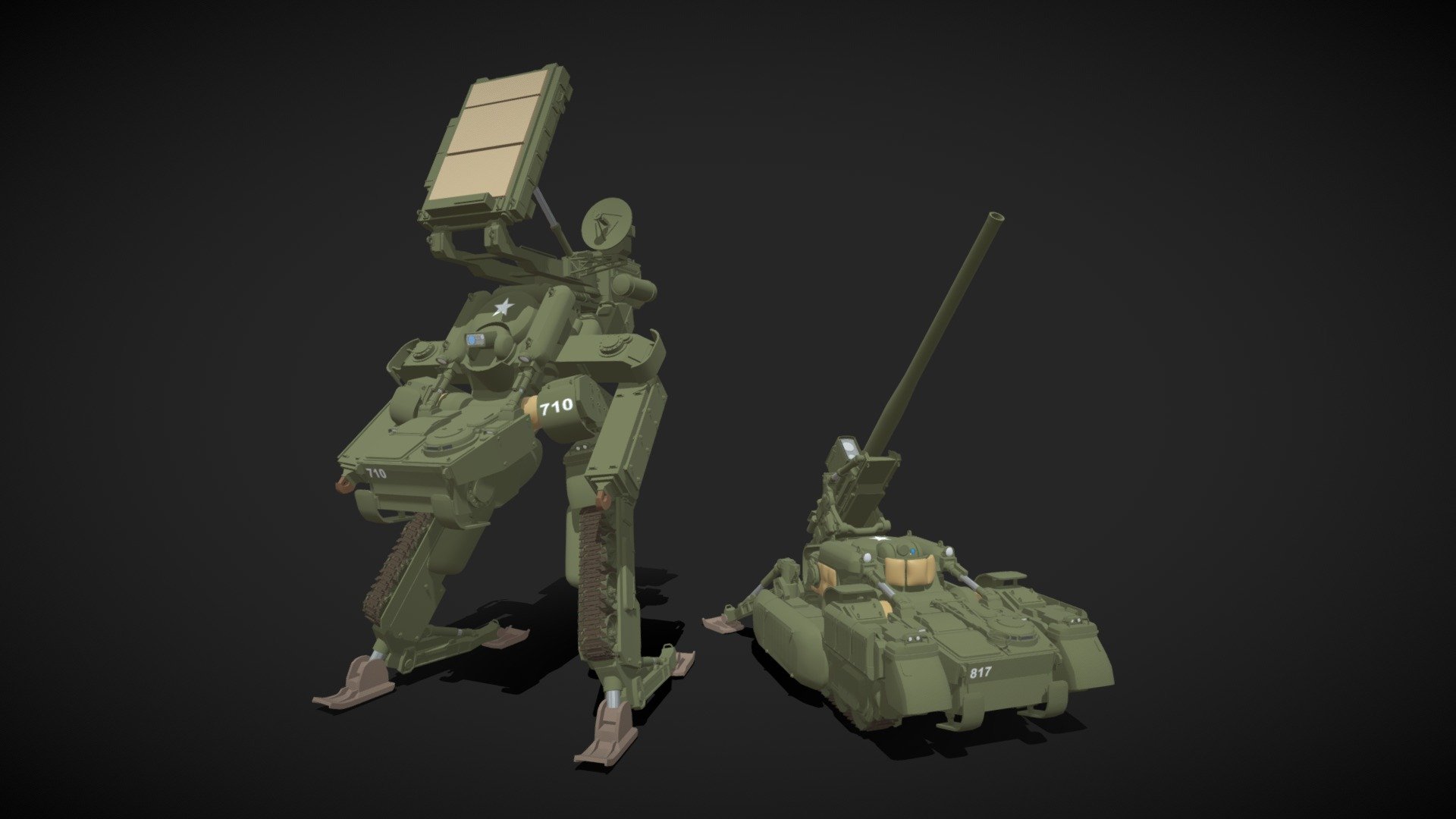 M109 & M110A - 3D model by uzukibc [30e1a2d] - Sketchfab