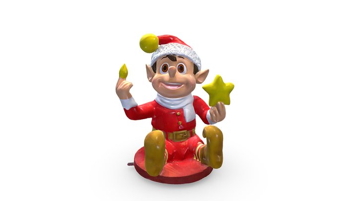 Elf-with-Lights-Red 3D Model