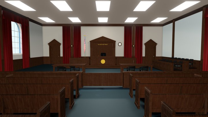 Final Courtroom DjR 3D Model