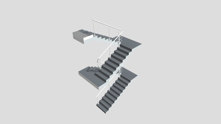 Stair MidPoly || Game Ready – Free 3D Model STL