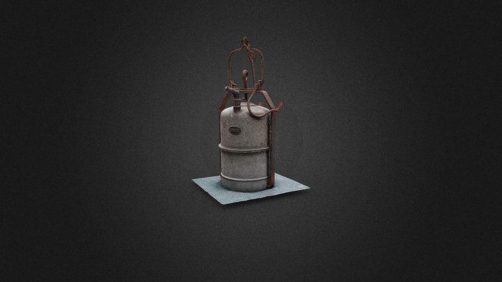 Vieille lampe à carbure 3D Model
