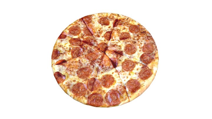 Large Pepperoni Pizza 3D Model