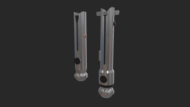 Ahsoka Tano Clone wars Lightsabers 3D Model