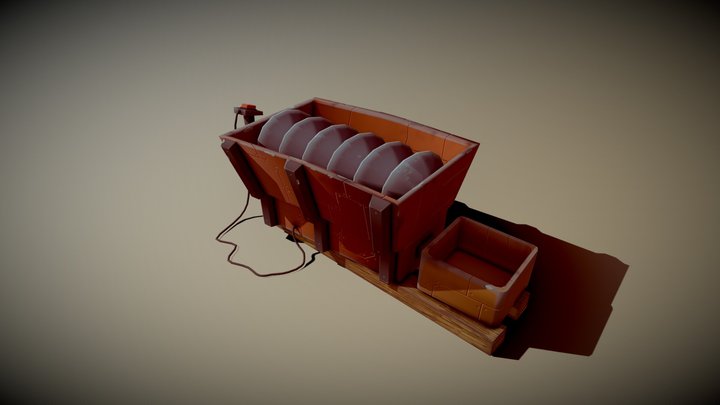 Stylized Stone Crusher 3D Model