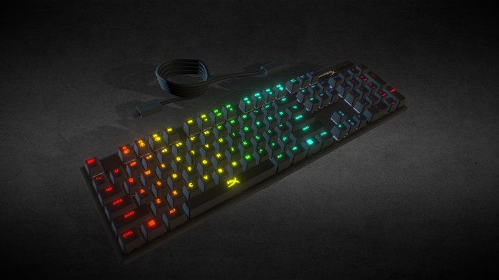 HyperX Alloy Origins RGB Mechanical Keyboard 3D Model