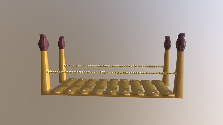 Rope Bridge 3D Model