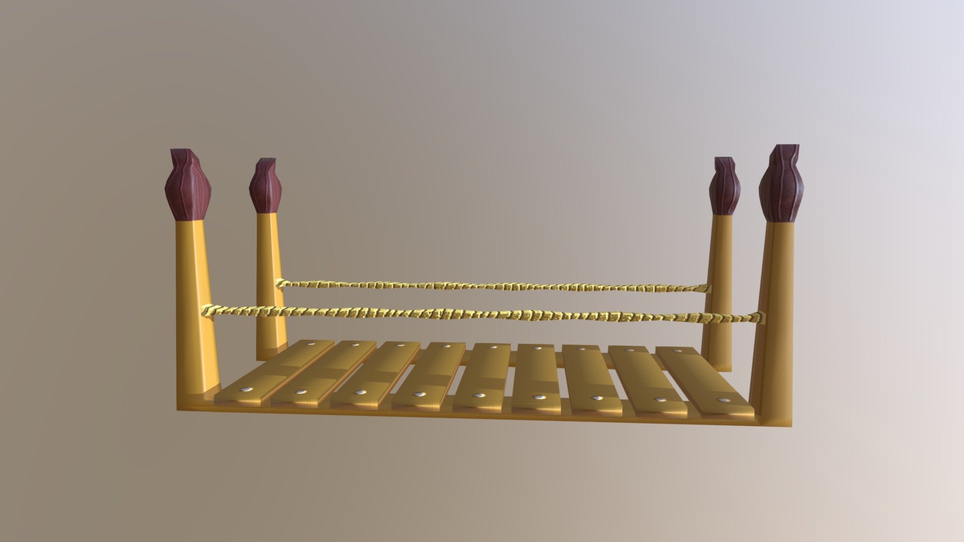Rope Bridge - 3D model by faldutiman [30e91b4] - Sketchfab