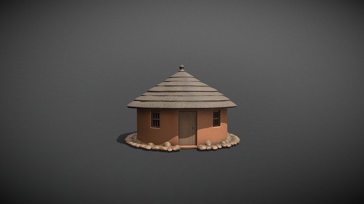 Stylized African Round Hut_H
