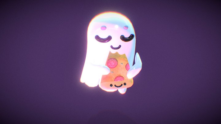 Ghost Pizza 3D Model