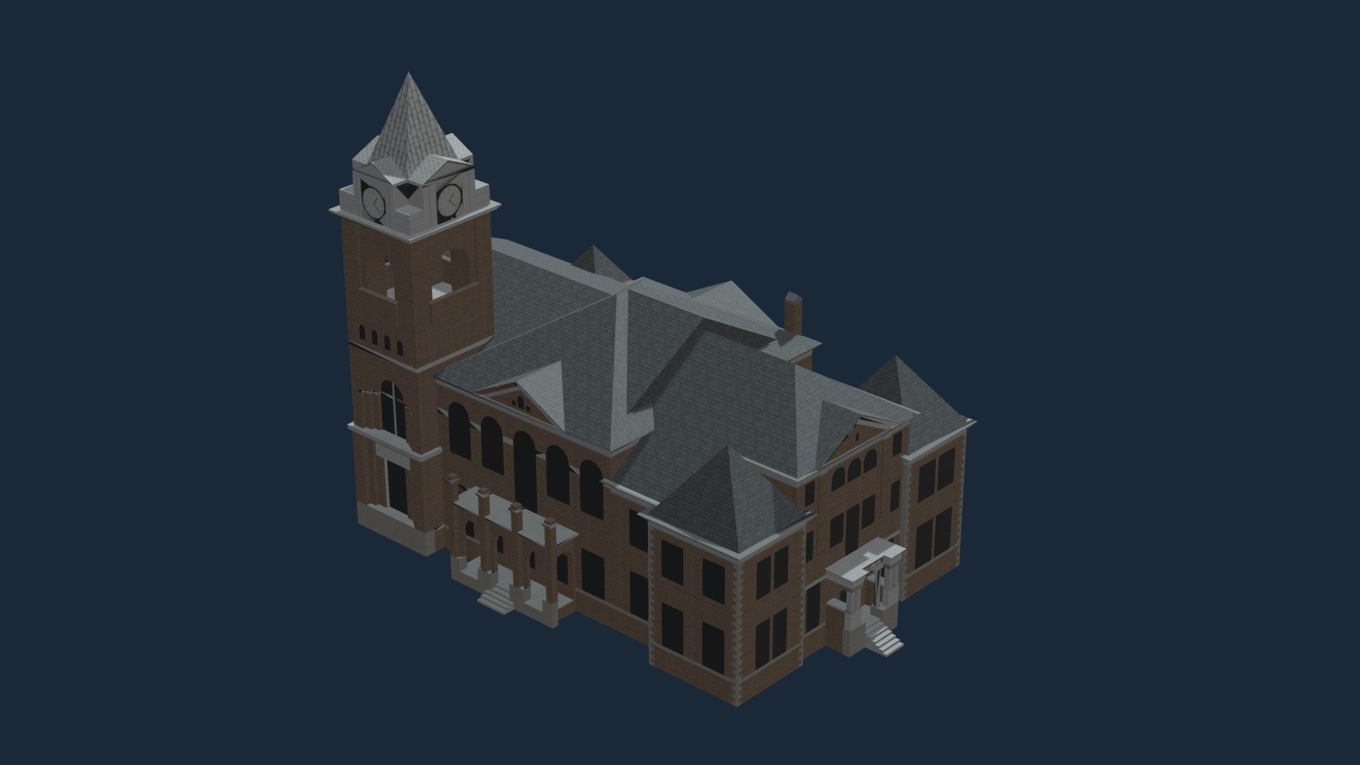 Hawkins Public Library — Sketchfab embed 3D viewer