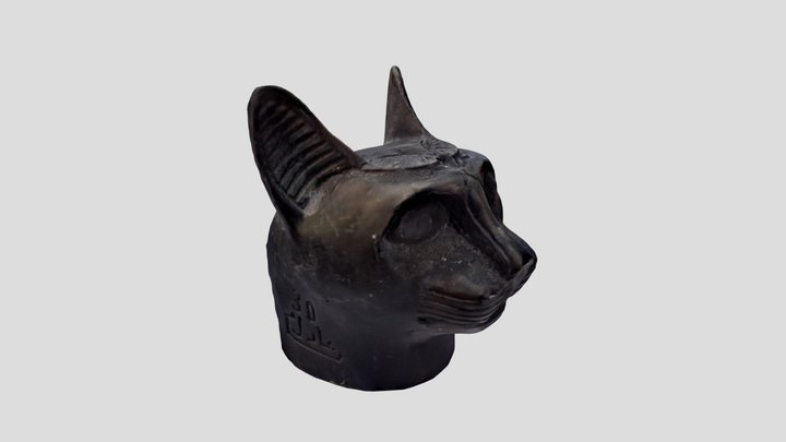 Egyptian Cat Head 3D Model