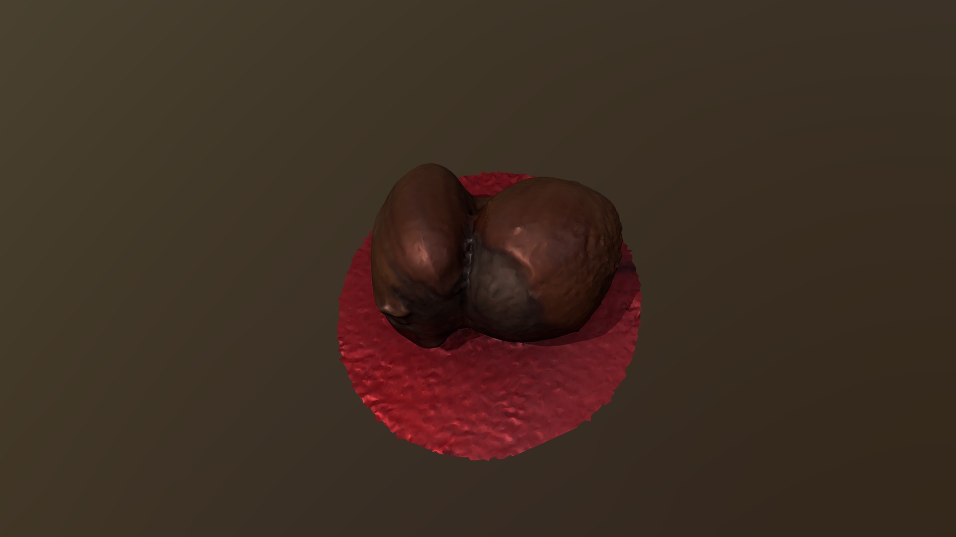 3D model Duble Nuts - This is a 3D model of the Duble Nuts. The 3D model is about a person's face on a piece of food.