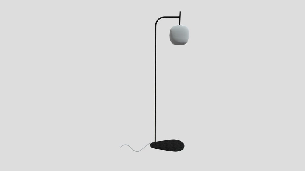 Glass And Brass Floor Lamp