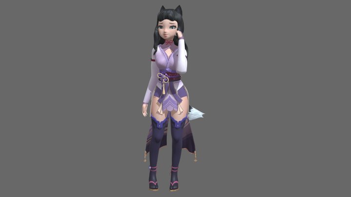 Mia - VRChat Girl Avatar 3D Model