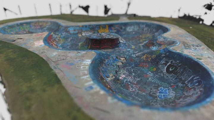Greer Park Skating Bowl: Graffiti Oasis 3D Model