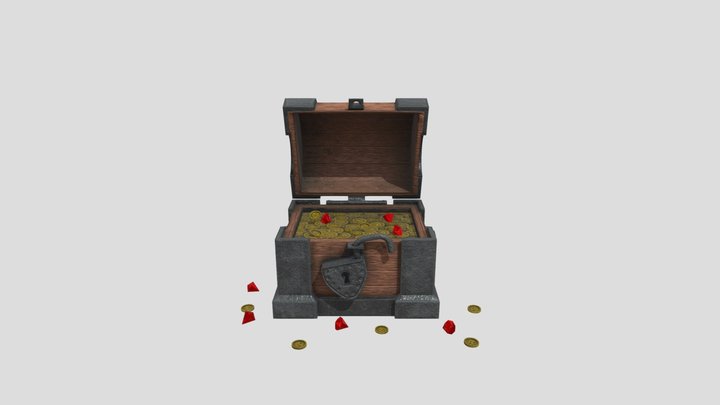 Stylized Chest 3D Model