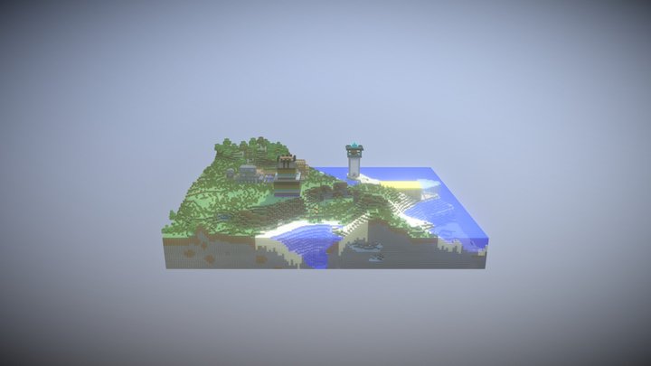 Minecraft map 1 3D Model
