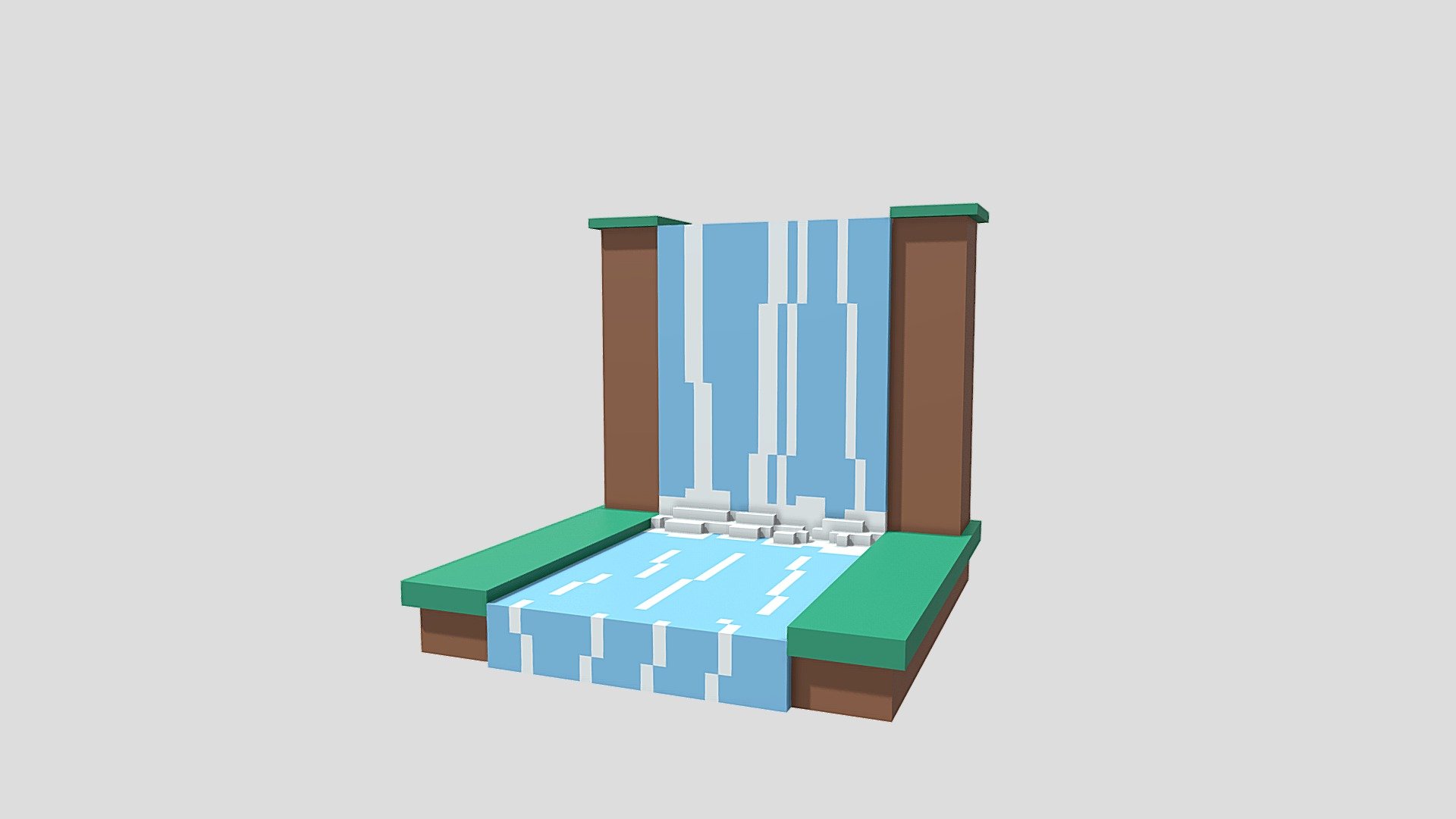 Waterfall 3d Model By 8bee [30f1439] Sketchfab