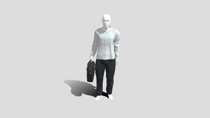 Waiting with Sfbags Briefcase 3D Model