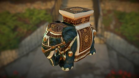Ceramic Elephant from India 3D Model