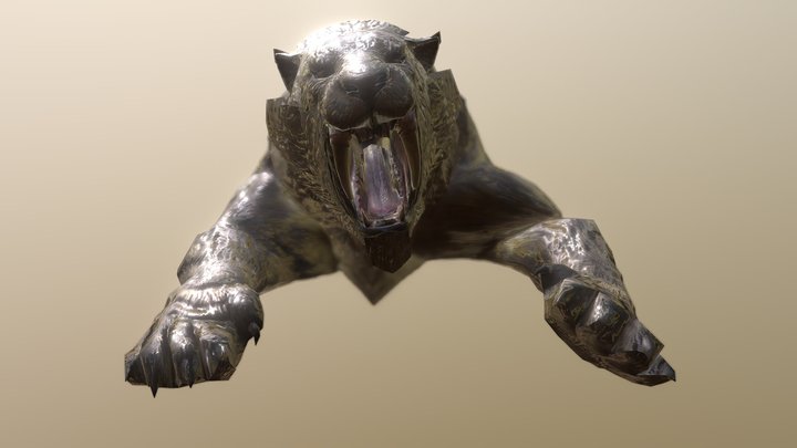 Filhote de tigre 3D model - Baixar Animais no