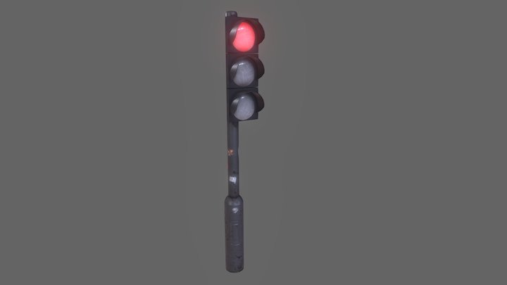 traffic light + animation 3D Model