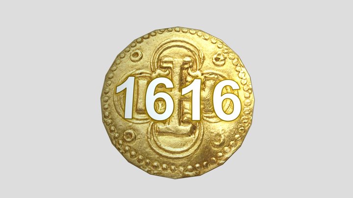 doblón de oro 1616 3D Model